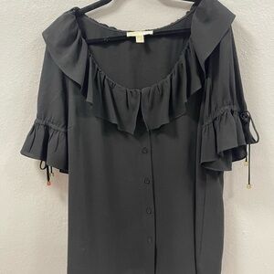 Michael Kors: Elegant Black Off-Shoulder Top